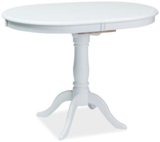 Ausziehbarer Tisch ODELE, 100-129x75x70, weiß