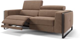 Sofanella 3-Sitzer MANZANO Stoffsofa Designersofa Couch in Hellbraun