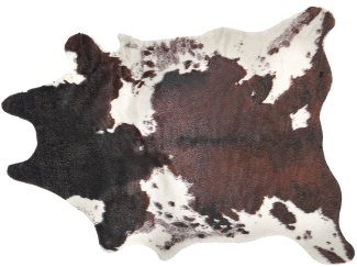 Kunstfell-Teppich Kuh braun weiß 150 x 200 cm BOGONG