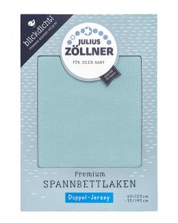 Julius Zöllner 8356157605 Jersey Spanntuch Premium, blickdicht, aus Jersey Doppeltuch, passend für Kinderbetten 60x120 und 70x140 cm, greenery