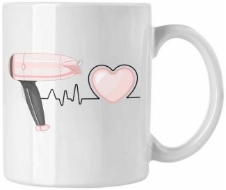 Trendation Tasse Trendation - Friseur Tasse Geschenk Friseurin Geschenkidee Herzschlag