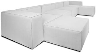 HOME DELUXE Modulares Sofa VERONA - Größe XXL Hellgrau - (BxHxL) 415, 68, 207 cm