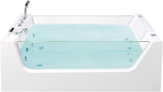 Whirlpool Badewanne weiß freistehend rechteckig 170 x 80 cm OYON