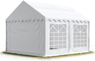 TOOLPORT Party-Zelt Festzelt 3x4 m Garten-Pavillon -Zelt PVC Plane 700 N in weiß Wasserdicht