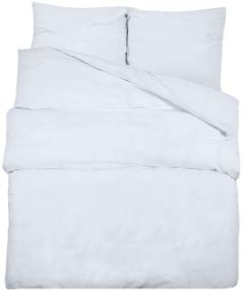 Bettwäsche-Set Weiß 225x220 cm Baumwolle