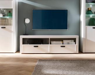 Lowboard "Modena" TV-Unterschrank 152cm weiß matt MDF