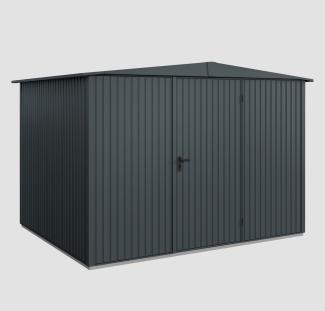 Hörmann Ecostar Aktionsangebot Metall-Gerätehaus Trend mit Satteldach Typ 3, 238 x 303 cm , anthrazitgrau, 7,2 m²,1-flüglige Tür