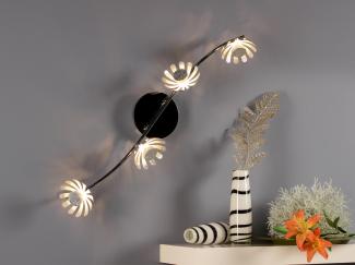 LED Deckenleuchte Bloom 4-flammig 70cm Silberfarben