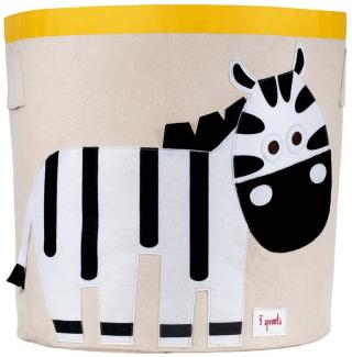 Aufbewahrung im Kinderzimmer | Grosse Spielzeugtasche mit Zebra, 43 x 43,5 cm, von 3 sprouts