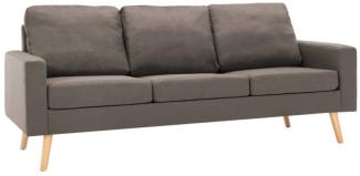 vidaXL 3-Sitzer-Sofa Taupe Stoff