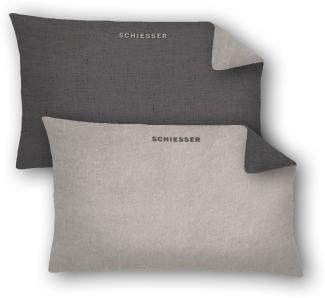 Schiesser Kissenbezüge Schiesser Feinbiber Doubleface Kissenhüllen 2er Pack, (2 Stück), mit toller Wendeoptik