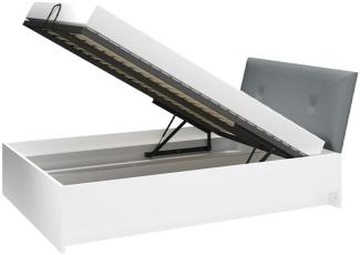 Doppelbett Lille 140x200cm Bettgestell inklusive Metallrahmen weiß matt