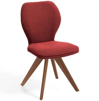 Niehoff Sitzmöbel Colorado Trend-Line Design-Stuhl Wild-Nussbaum/Webstoff - 180° drehbar Malea-R terracotta
