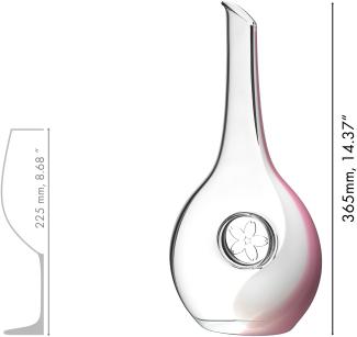 Riedel Dekanter Sakura, Dekantierkaraffe, Kristallglas, Weiß, Pink, 1. 21 L, 2021/55