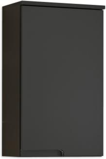 Hängeschrank >Spice< in Schwarz matt aus Holzwerkstoff - 40x67x23cm (BxHxT)