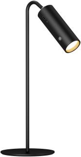 EMKE LED Tischlampe kabellos, 6-in-1 Wiederaufladbare Tischlampen, dimmbar, mit Touch LED, schwarz, Tischlampe Outdoor, 3 Farbmodi, 360° einstellbare magnetische Wandleuchte, USB-C, Weiß