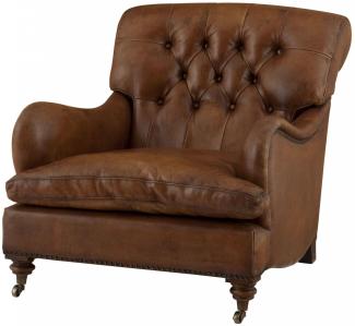 EICHHOLTZ Chair Club Caledonian tobacco leather