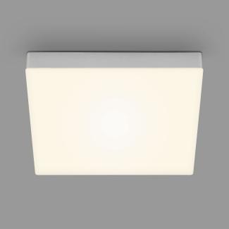 Briloner Leuchten - LED Deckenlampe rahmenlos, LED Deckenleuchte, LED Aufbauleuchte, warmweiße Farbtemperatur, 287x287x36 mm, silberfarbig