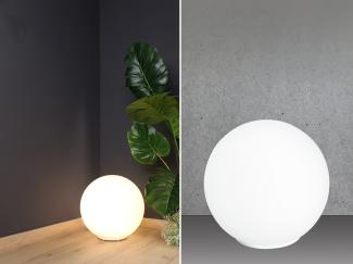 LED Tischleuchte Große Kugel - Glaskugel Weiß satiniert, Ø 35cm