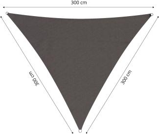 Lumaland Sonnensegel Polyester Dreieck 3 x 3 x 3 Meter Dunkelgrau