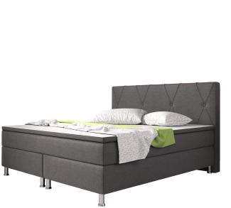 Boxspringbett Boston 180x200 Webstoff Anthrazit