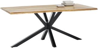 TABLES&Co Tisch 180x100 Akazie Natur Metall Schwarz