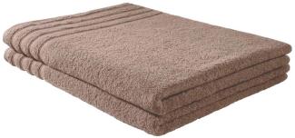 Handtuch Baumwolle Plain Design - Farbe: braun, Größe: 90x200 cm