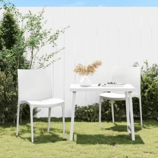 vidaXL Gartenstühle 2 Stk. Weiß 50x46x80 cm Polypropylen