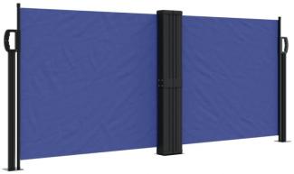 vidaXL Seitenmarkise Ausziehbar Blau 100x600 cm
