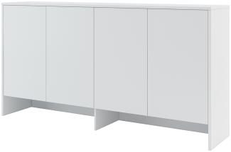MEBLINI Hängeschrank für Horizontal Schrankbett Bed Concept - Wandschrank mit Ablagen und Fächern - Wandregal - BC-11 für 90x200 Horizontal - Weiß Matt