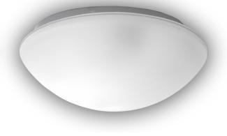 LED Deckenleuchte / Deckenschale rund, Glas satiniert mit Klarrand, Ø 30cm