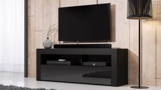 Lowboard "Mex" TV-Unterschrank 140 cm schwarz Hochglanz