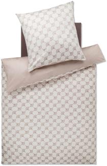 JOOP! Bettwäsche Cornflower Double 4083 77 Light Cream Mako Satin 200 x 220 + 2x 80 x 80 cm