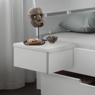 Nachttisch-Set Skadi aus Fichte, Weiß lackiert