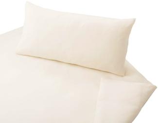 Cotonea Jersey Uni Bettwäsche | Kissenbezug einzeln 40x80 cm | natur