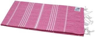 Hamamtuch Sultan pink mit weißen Streifen ca. 100x180 cm