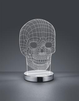 LED Tischleuchte SKULL 3D Totenkopf Lichtfarbe einstellbar Höhe 21cm