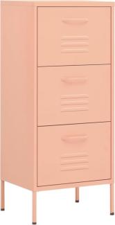 vidaXL Lagerschrank Rosa 42,5x35x101,5 cm Stahl