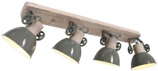 LED Deckenstrahler, Metall, Holz, Spots verstellbar