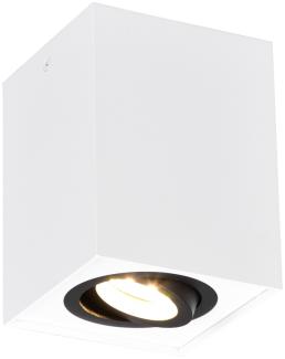 Eckiger LED Deckenstrahler Spot schwenkbar Weiß-Schwarz