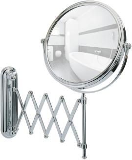 WENKO Kosmetikspiegel Deluxe Teleskop, Wandspiegel, 5-fach Vergrößerung