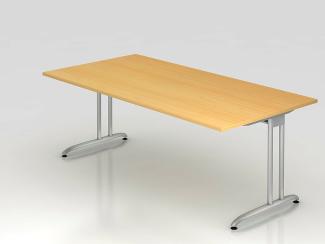 'BS2E' Schreibtisch C-Gestell 200x100cm Eiche