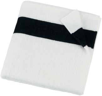 Feiler Handtücher Exclusiv mit Chenillebordüre | Duschtuch 68x150 cm | schwarz