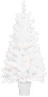 vidaXL Künstlicher Weihnachtsbaum Naturgetreue Nadeln Weiß 65 cm