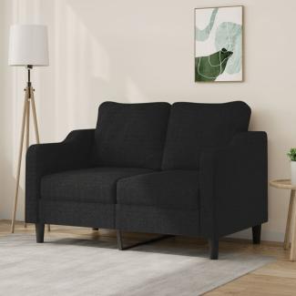 vidaXL 2-Sitzer-Sofa Schwarz 120 cm Stoff