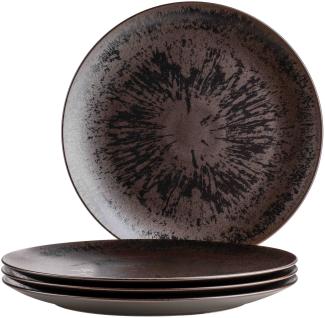 Mäser Metallic Bronze Platzteller-Set, Keramik