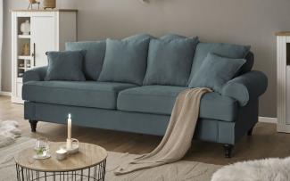 Sofa 3,5-Sitzer Adelina in grau 230 cm