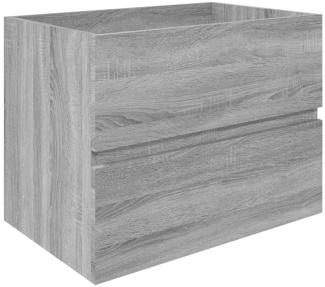 Waschbeckenschrank Grau Sonoma 60x38,5x45 cm Holzwerkstoff