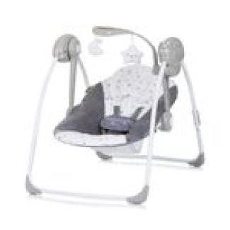 Chipolino Babywippe elektrisch Moonlight Musikfunktion, Fernbedienung, klappbar grau