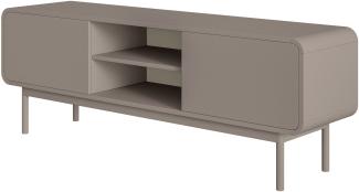 Selsey Oro - TV-Lowboard mit 2 Schubladen, dunkelbeige, 154 cm